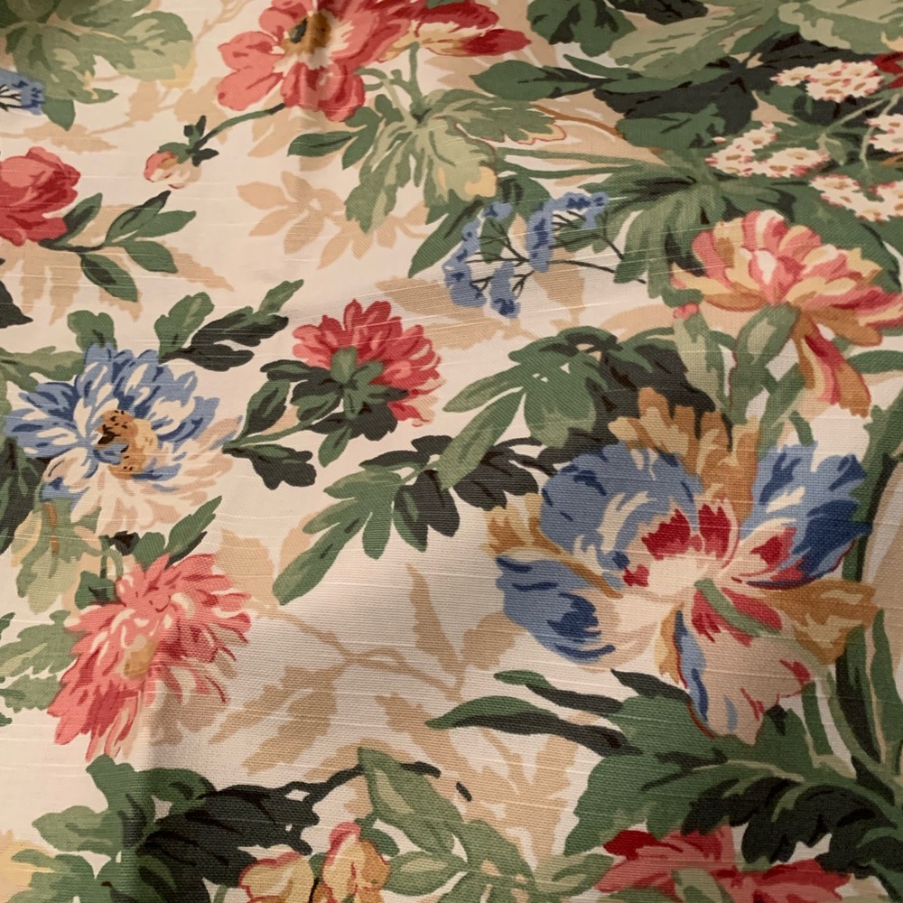 P. Kaufmann Fabrics Floral Fabric with Red and Green Pattern